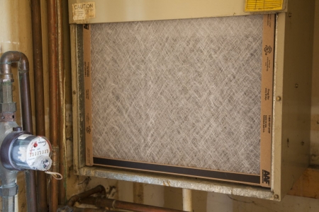 HVAC filter inside a home system